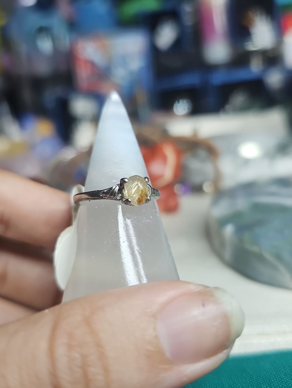 Golden Rutile Alloy Adjustable Ring - Picture 6 of 7
